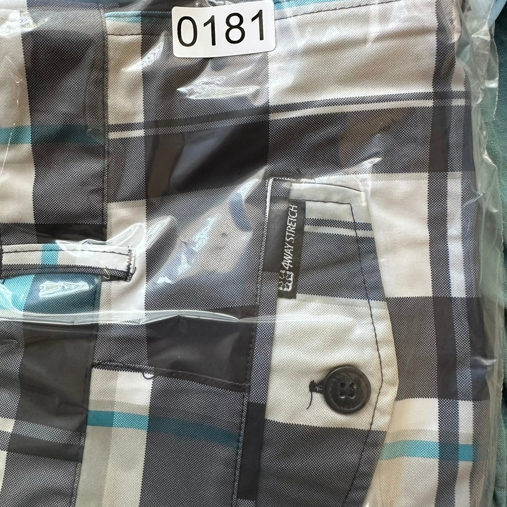 OP Shorts Men 40 Blue Plaid OPFlex 4-Way Stretch Hybrid Boardshorts OM14503YB - Picture 8 of 8